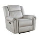 Ben Manual Reclining Chair | 41" | Gray Microfiber | Nailhead Trims
