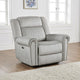 Ben Power Reclining Chair | 41" | Gray Microfiber | Nailhead Trims