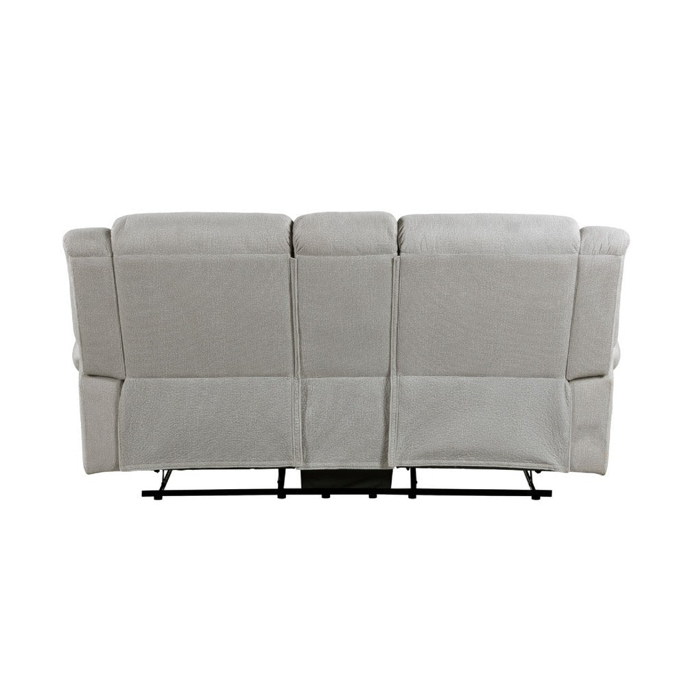 Ben Manual Reclining Loveseat | 76’’ | Gray Microfiber | Nailhead Trim BM336233
