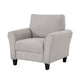 Leroi Accent Chair | 37’’ | Gray Fabric and Round Flared Armrests BM336237