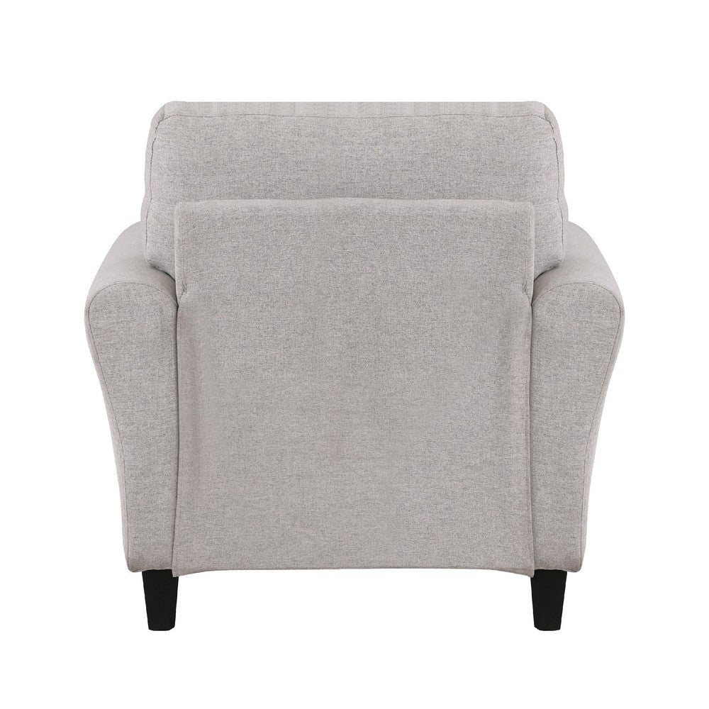 Leroi Accent Chair | 37’’ | Gray Fabric and Round Flared Armrests BM336237