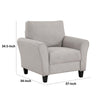 Leroi Accent Chair | 37’’ | Gray Fabric and Round Flared Armrests BM336237