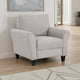 Leroi Accent Chair | 37" | Gray Fabric and Round Flared Armrests