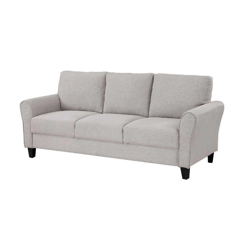 Leroi Sofa | 81’’ | Gray Fabric and Round Flared Armrests BM336239