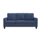Mihi Sofa | Blue Chenille | 76’’ | Black Tapered Wood Legs BM336242