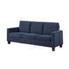 Mihi Sofa | Blue Chenille | 76’’ | Black Tapered Wood Legs BM336242