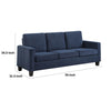 Mihi Sofa | Blue Chenille | 76’’ | Black Tapered Wood Legs BM336242