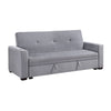 Convertible Sofa | Gray Tufted Velvet Back | USB Charging Ports | 84"