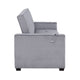 Convertible Sofa | Gray Tufted Velvet Back | USB Charging Ports | 84’’ BM336246