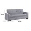 Convertible Sofa | Gray Tufted Velvet Back | USB Charging Ports | 84’’ BM336246