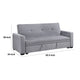 Convertible Sofa | Gray Tufted Velvet Back | USB Charging Ports | 84’’ BM336246