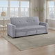 Convertible Sofa | Gray Tufted Velvet Back | USB Charging Ports | 84"