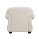 Boro 42" Sofa Armchair | Soft Beige | Armrests w Nailhead Trims