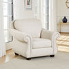 Boro 42" Sofa Armchair | Soft Beige | Armrests w Nailhead Trims