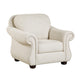 Boro 42" Sofa Armchair | Soft Beige | Armrests w Nailhead Trims
