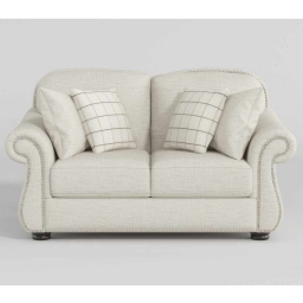 Boro Loveseat with 4 Accent Pillows | 64’’ | Beige Fabric BM336248