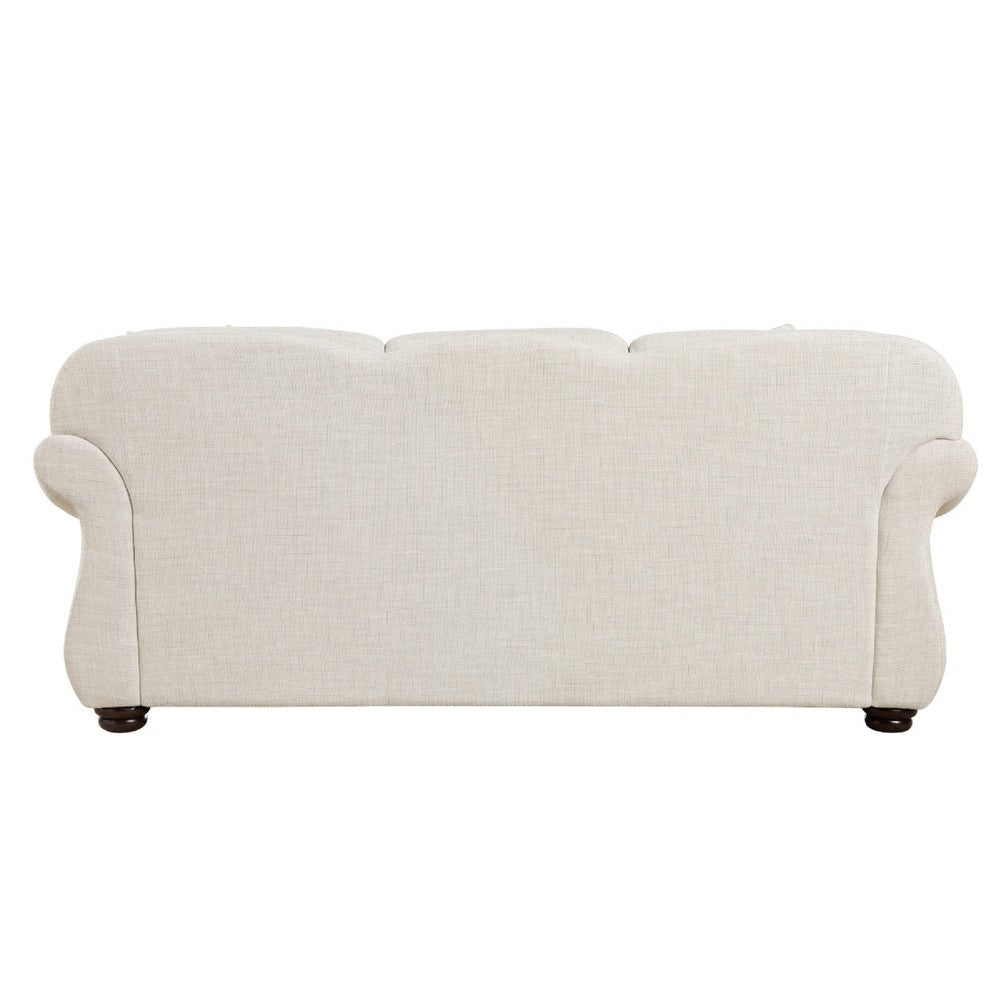 Boro Sofa with 4 Accent Pillows 85’’ | Plush Beige Fabric BM336249