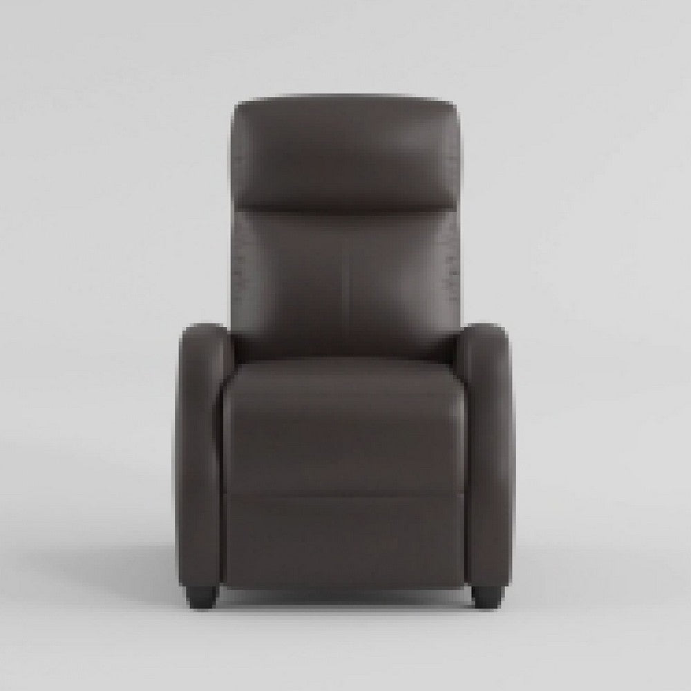 Recliner Chair | Manual Push Back | Black Faux Leather | 27’’ BM336268