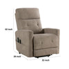 Woxo Power Lift Recliner Chair with Heat Massage | Brown Microfiber BM336269