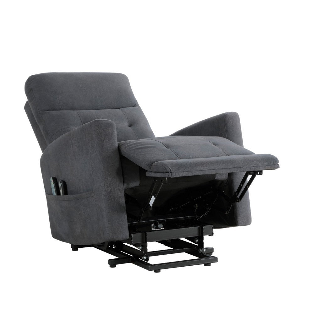 Woxo Power Lift Recliner Chair with Heat Massage | Gray Microfiber BM336270