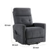Woxo Power Lift Recliner Chair with Heat Massage | Gray Microfiber BM336270