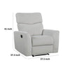 Manual Recliner Chair | 38’’ | Gray Polyester Padded Seat | Pull Tab BM336271