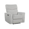 Manual Recliner Chair | 38" | Gray Polyester Padded Seat | Pull Tab