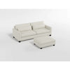 Bior Accent Ottoman | Ivory Fabric Upholstery | Solid Wood Legs | 41’’ BM336276
