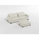 Bior Accent Ottoman | Ivory Fabric Upholstery | Solid Wood Legs | 41’’ BM336276