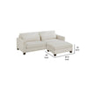 Bior Accent Ottoman | Ivory Fabric Upholstery | Solid Wood Legs | 41’’ BM336276
