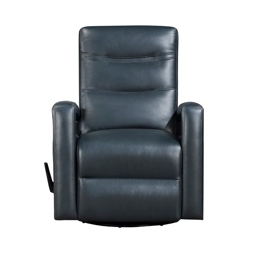 Kamo Manual Recliner Swivel Chair | 32’’ | Navy Blue Faux Leather BM336277