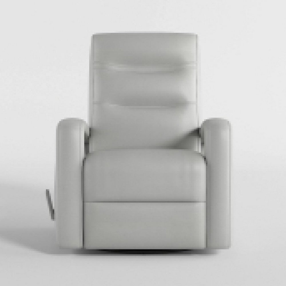 Kamo Manual Recliner Swivel Chair | 32’’ | Smoke Gray Faux Leather BM336278