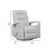 Kamo Manual Recliner Swivel Chair | 32’’ | Smoke Gray Faux Leather BM336278