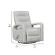 Kamo Manual Recliner Swivel Chair | 32’’ | Smoke Gray Faux Leather BM336278