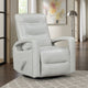 Kamo Manual Recliner Swivel Chair | 32" | Smoke Gray Faux Leather