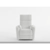 Swivel Manual Recliner Chair | 2 Pillows | White Corduroy | 39’’ BM336279