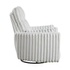 Swivel Manual Recliner Chair | 2 Pillows | White Corduroy | 39’’ BM336279