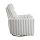 Swivel Manual Recliner Chair | 2 Pillows | White Corduroy | 39’’ BM336279
