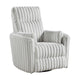 Swivel Manual Recliner Chair | 2 Pillows | White Corduroy | 39"