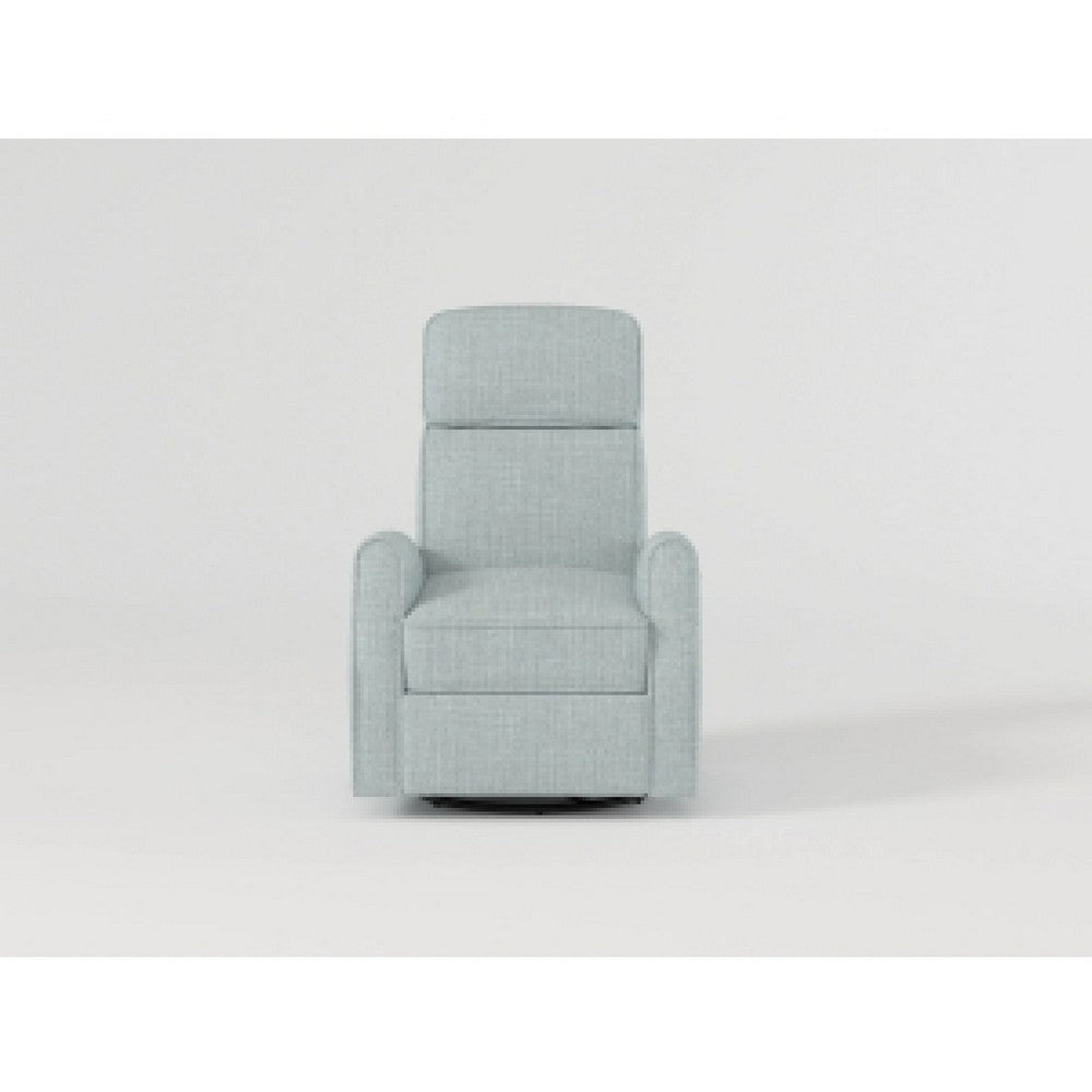 Leox Manual Recliner Chair | 30’’ | Light Blue Boucle | 360 Swivel BM336281