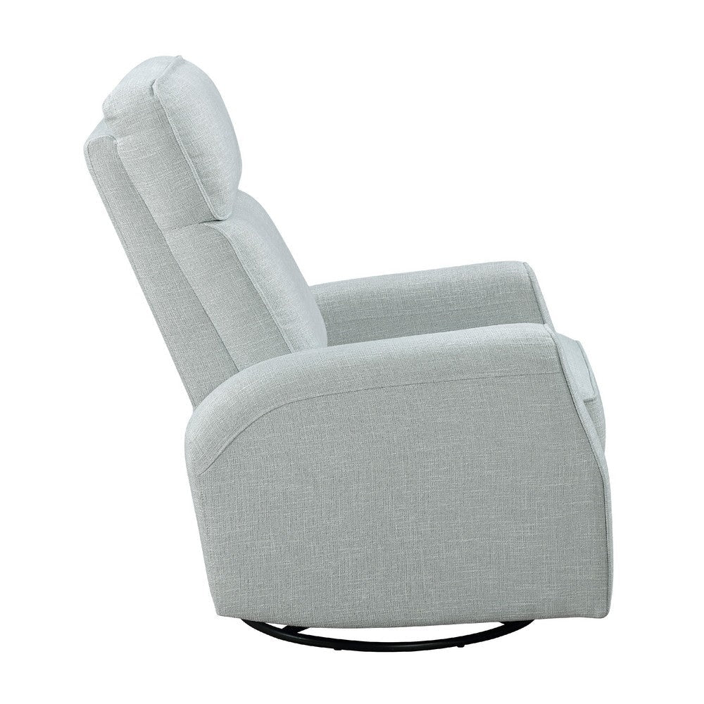 Leox Manual Recliner Chair | 30’’ | Light Blue Boucle | 360 Swivel BM336281