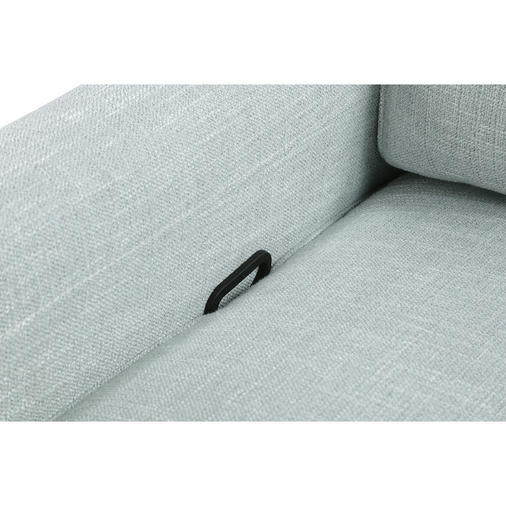 Leox Manual Recliner Chair | 30’’ | Light Blue Boucle | 360 Swivel BM336281