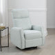 Leox Manual Recliner Chair | 30" | Light Blue Boucle | 360 Swivel