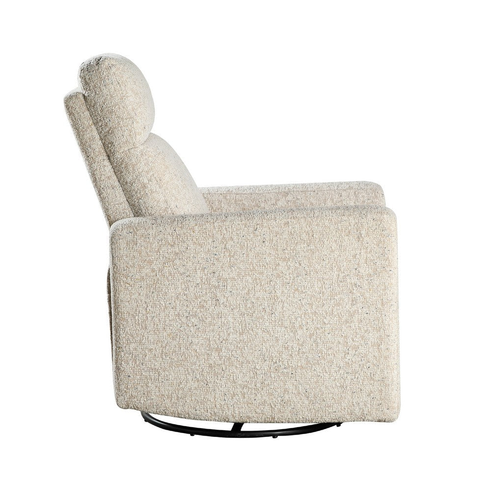 Yujo Recliner Chair | Manual | 30’’ | Beige Chenille | 360 Swivel BM336282