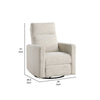 Yujo Recliner Chair | Manual | 30’’ | Beige Chenille | 360 Swivel BM336282