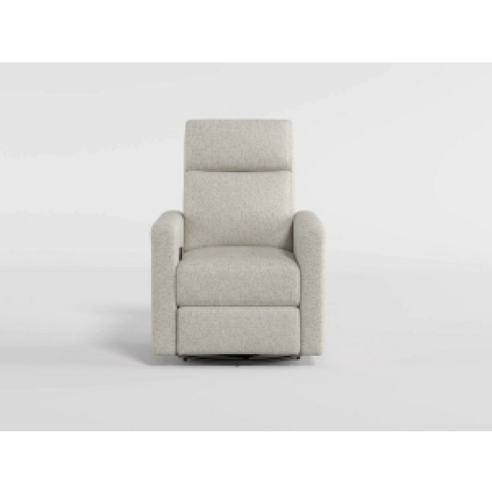 Yujo Recliner Chair | Manual | 30’’ | Gray Faux Leather | 360 Swivel BM336283