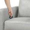 Yujo Recliner Chair | Manual | 30’’ | Gray Faux Leather | 360 Swivel BM336283
