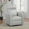 Yujo Recliner Chair | Manual | 30" | Gray Faux Leather | 360 Swivel