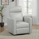 Yujo Recliner Chair | Manual | 30" | Gray Faux Leather | 360 Swivel