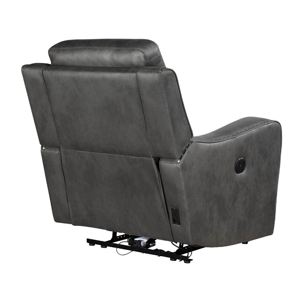 Gimo Power Recliner Chair | Dark Gray Microfiber | 37’’ BM336286